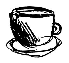 Filiżanka ilustracja rysunek © Monika Janiak-Klicha