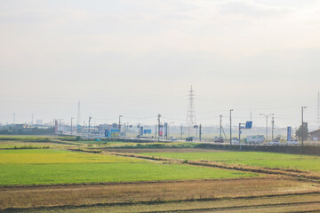 the fall season landscape of the Toyama countryside, Japan 31 Oct 2013