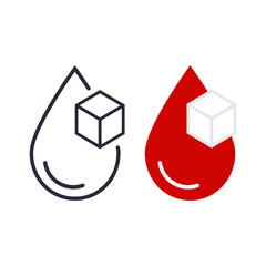 Blood sugar glycemia icon health check medical care symbol