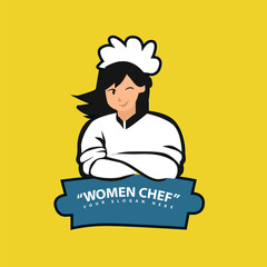 food business logo vector template, chef and cooking. design concept