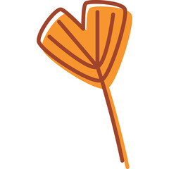 Orange Doodle Leaf-07