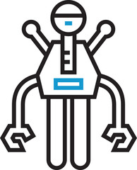 robot character icon illustration