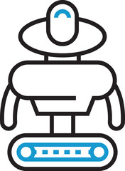 robot character icon illustration