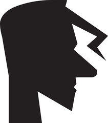 silhouette human head avatar