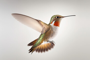 Fototapeta premium Ruby-throated Hummingbird (archilochus colubris) created with generative AI
