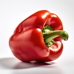 Bell Pepper Capsicum Isolated on White. Generative AI