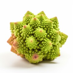 Romanesco Isolated on White. Generative AI