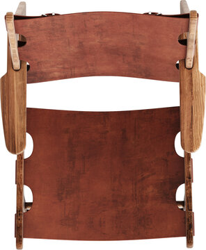 Top view leather armchair
