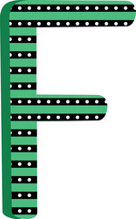 Obraz premium dotted capital letter F, uppercase letter F