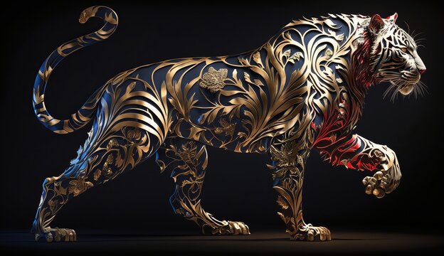 Tigre 3d  Foto Premium