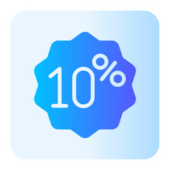 10 percent gradient icon