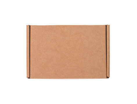 Сardboard box isolated top view.