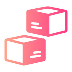 delivery box gradient icon