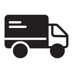 delivery truck glyph icon