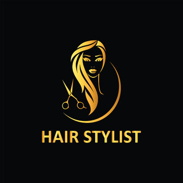 Hairdresser Hair Salon Scissors Man Woman Concept Stock Illustration   Download Image Now  Hair Salon Hairdresser Logo  iStock