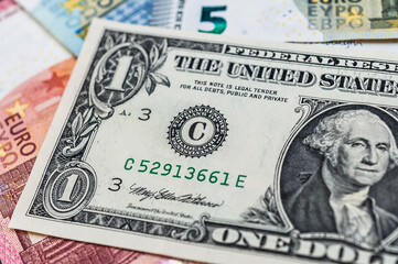 Porträt auf der 1 US Dollar Banknote
