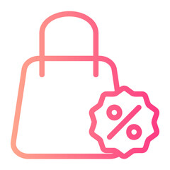 shopping bag gradient icon