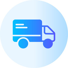 delivery truck gradient icon