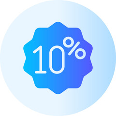 10 percent gradient icon