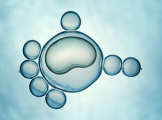 Cells division process, Cell divides into two cells	