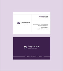 Visiting card design or business card design template that is modern, professional and simple