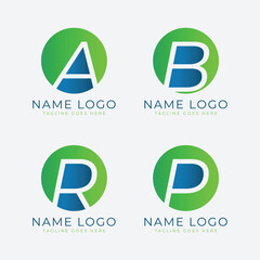 Free vector set of gradient logo templates 

