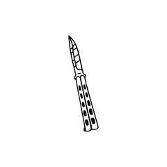 vector illustration doodle knife concept