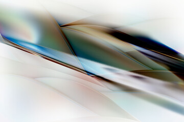 透明感の美しい虹色のメタリックなクールなガラス質感のアブストラクト