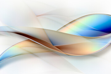 Fototapeta premium 透明感の美しい虹色のメタリックなクールなガラス質感のアブストラクト