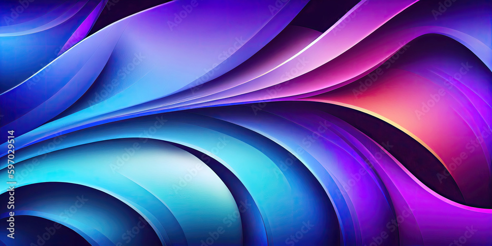 Wall mural abstract gradient blue background wallpaper design (generative ai)