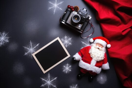 Santa Claus and Christmas card . Generative AI