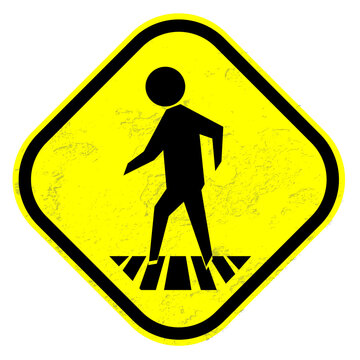 pedestrian sign illustration