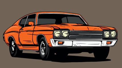 Illustration of vintage car vector