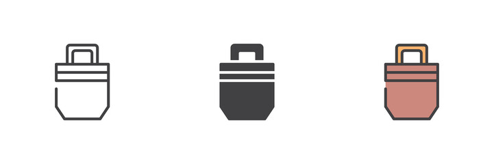 Shopping bag different style icon set