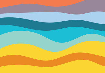 beach with ocean wave gradient marine tone twilight sky tropical summer theme background for advertisment banner poster technology enviroment organic nature vector eps.
