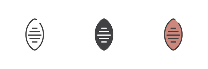 Baked apple pie different style icon set