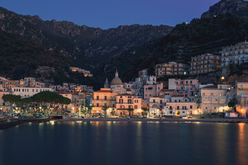 Fototapeta na wymiar In the Amalfi coast seafaring town of Cetara, famous for anchovies and the colors of the buildings, Salerno, Amalfi coast, Positano.