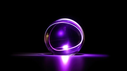 A ball of purple colorful light energy sphere