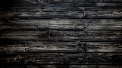 Black color of wood texture background, Genertive Ai