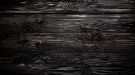 Fototapeta premium Black color of wood texture background, Genertive Ai