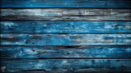 Fototapeta premium Blue color of wood texture background, Genertive Ai