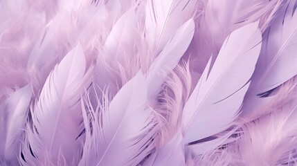 Purple Feathers Pastel Color Background 
