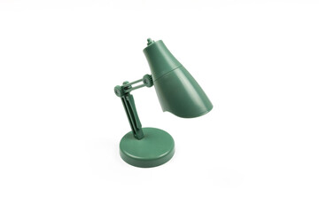green table lamp isolated from the background