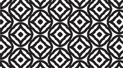 Black and white seamless geometric pattern.