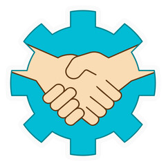 cooperation bordered sticker