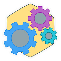 management bordered sticker