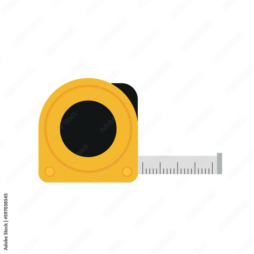 Wall mural tape measure icon. flat illustration of tape measure vector icon for web design