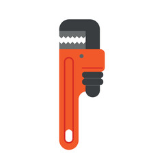 Pipe wrench icon. Flat illustration of pipe wrench icon 