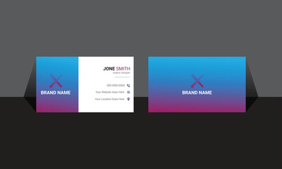 Business Card, Modern business card template, Flat design, Business Card Layout, Double sided business card template, Black business card, White business card design, professional business card