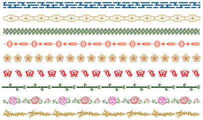 中華模様　飾り線セット